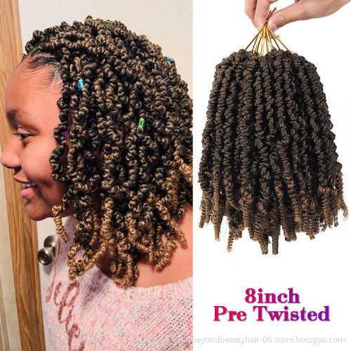 New hairstyle  pre twisted Spring Twist Crochet Hair private label Bomb Twist Hair